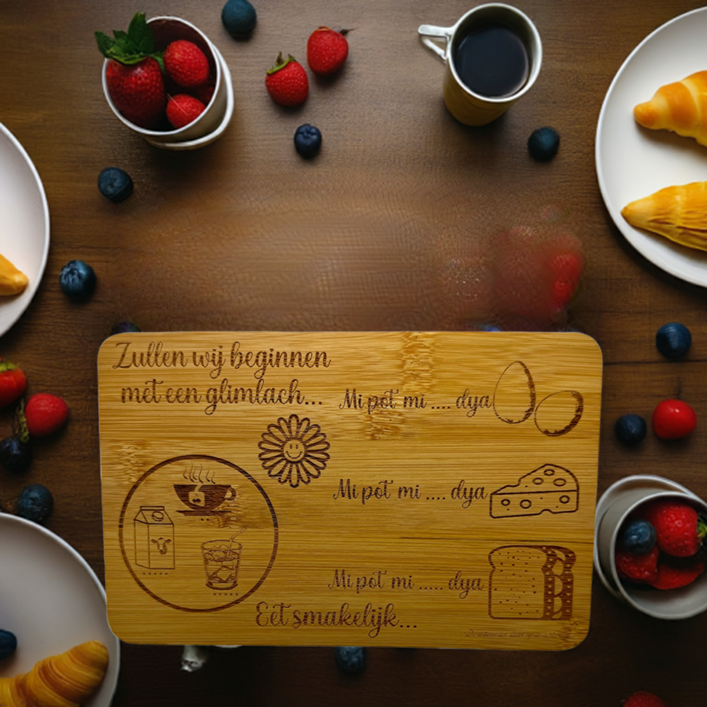 Gepersonaliseerde ontbijtplank