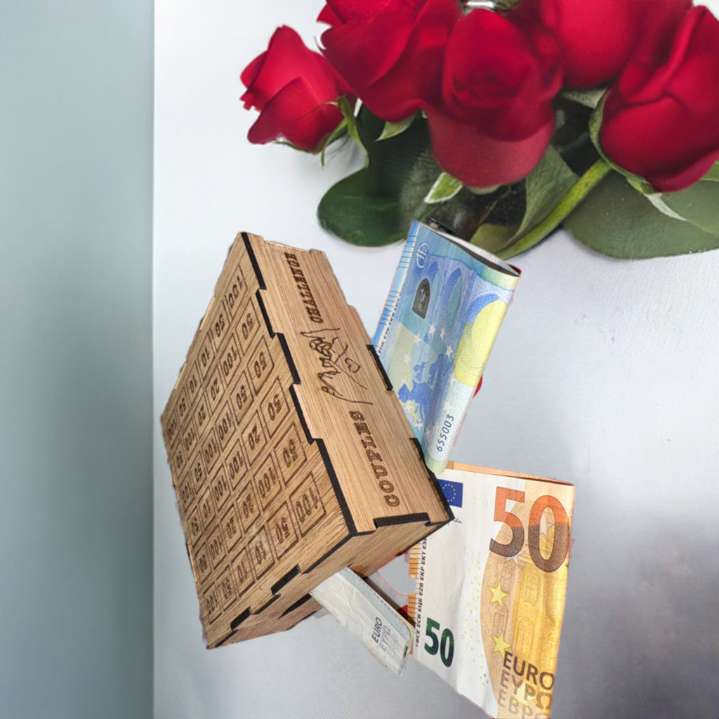 Gegraveerde Spaardoelbox met eigen spaardoel